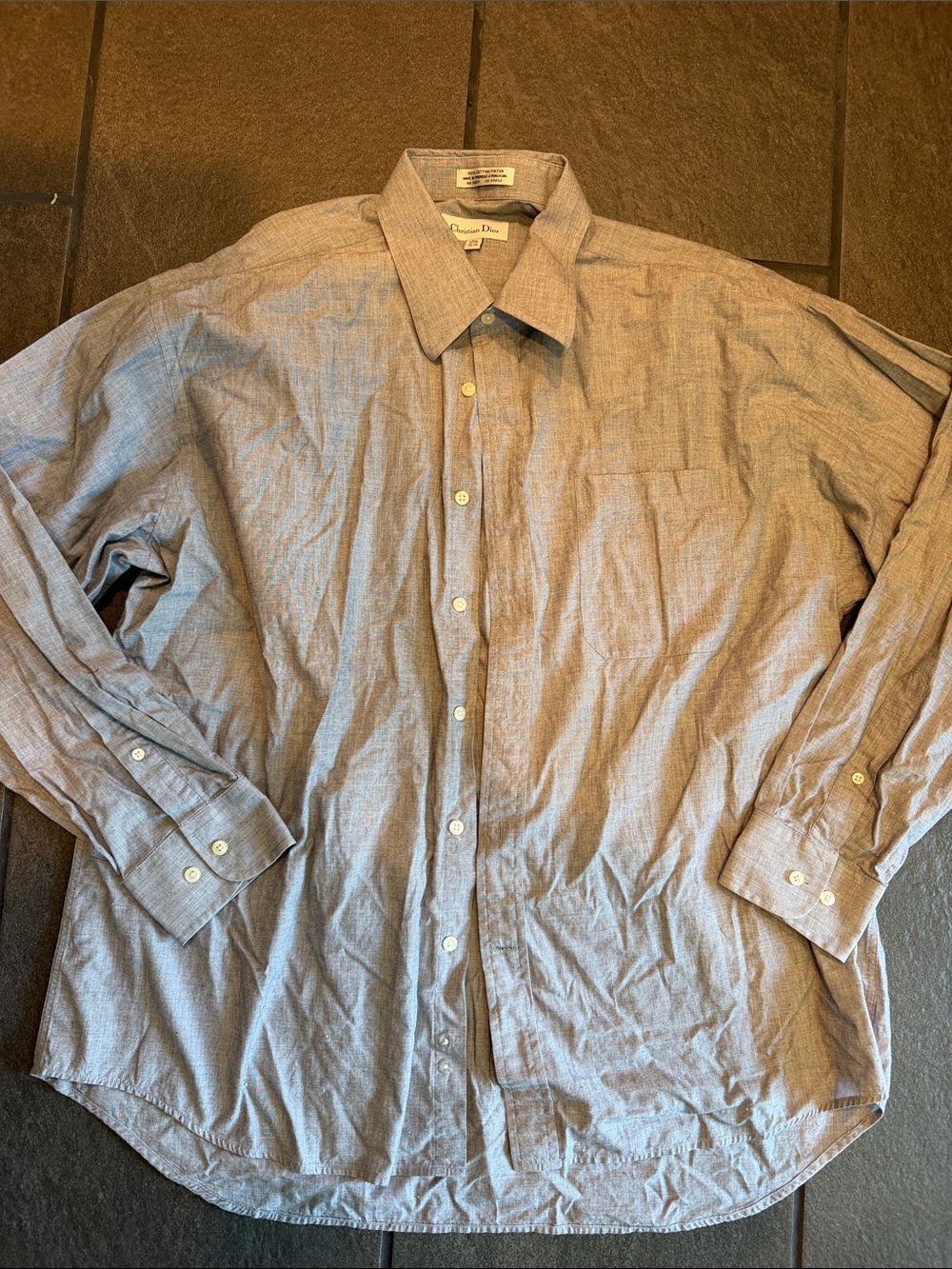 Dior Men's Dress Shirt in Heathered Light Brown